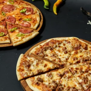 2 Medium Pizzas, 1 Topping